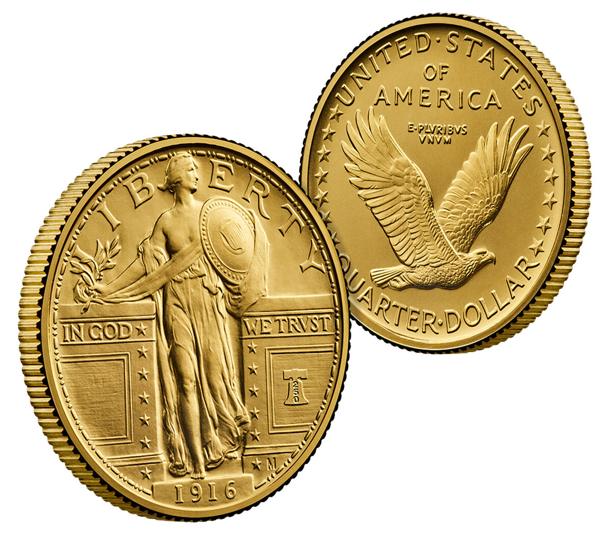 Best of the Mint 1916 Standing Liberty Quarter Dollar Gold Coin and Silver Medal Set, , hi-res image number 3.0